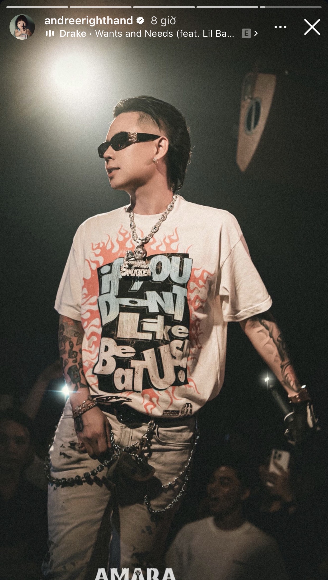 Nam rapper không lên tiếng hay phủ nhận chuyện tình cảm, chỉ cập nhật story mới