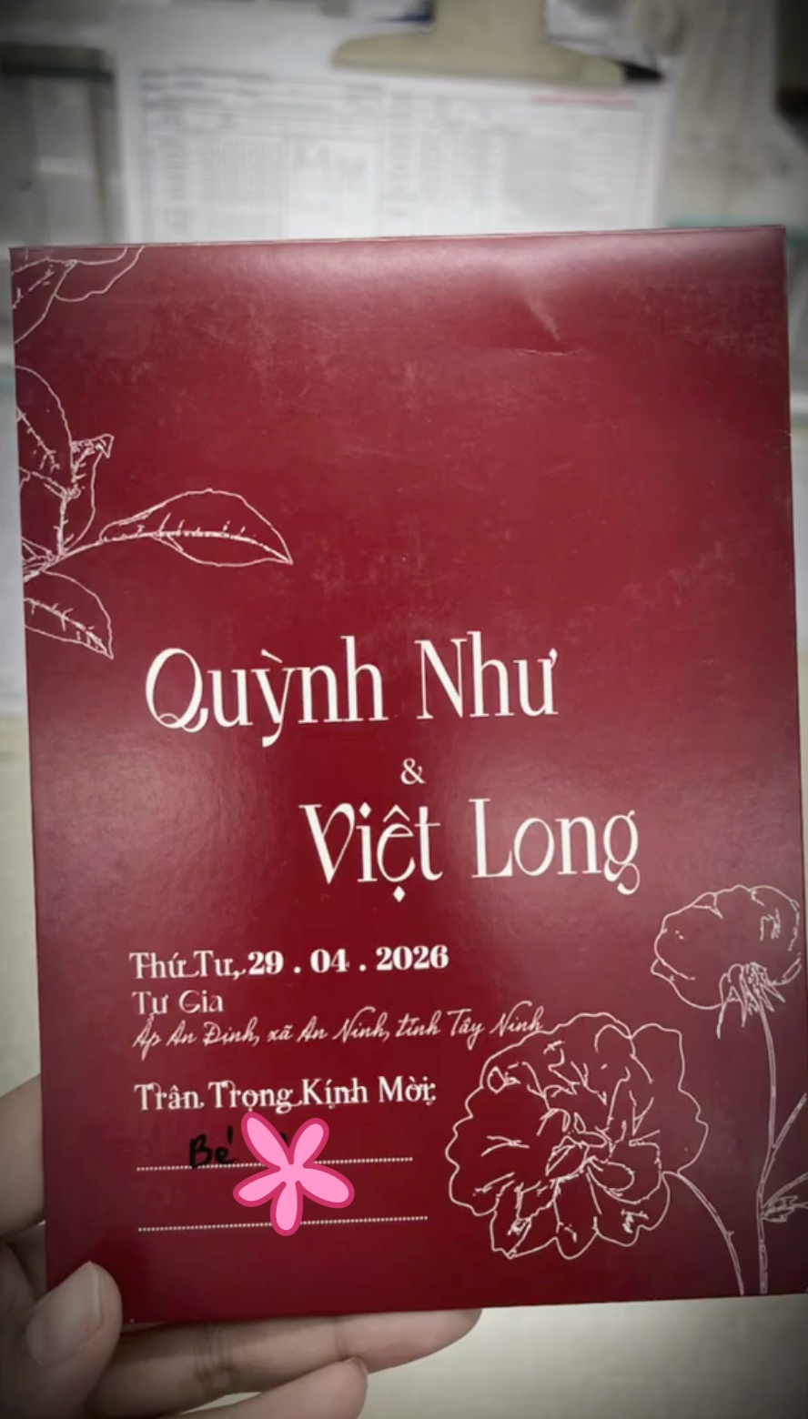 Đám cưới của Mũi trưởng Long diễn ra vào hôm nay - ngày 29/4 (Nguồn: @thuyvyy3326)