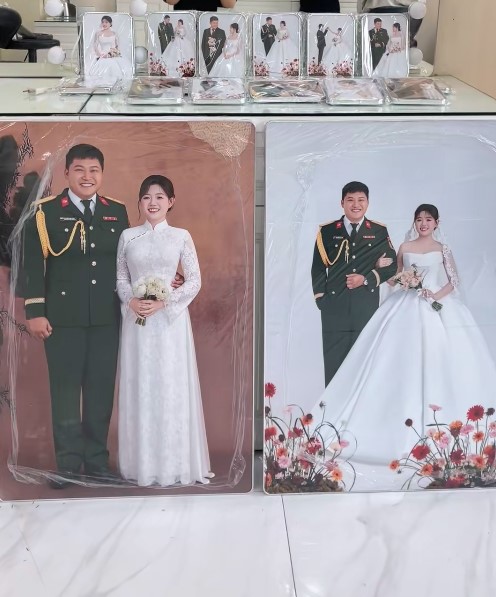 Cô dâu của Mũi trưởng Long xuất hiện, concept cưới đậm chất quân nhân đang được quan tâm lúc này