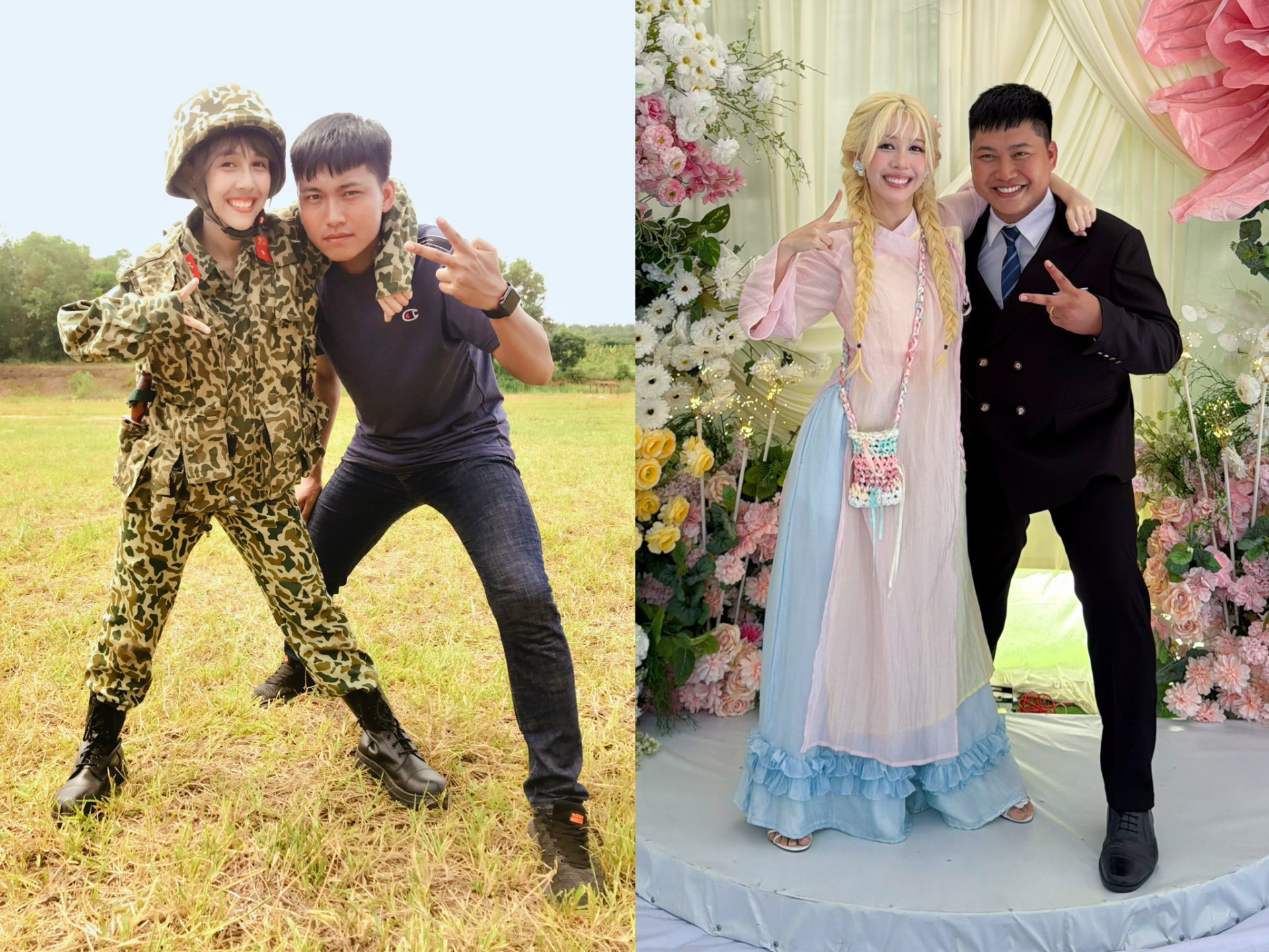 Hậu Hoàng và Mũi trưởng Long còn cùng nhau tái hiện lại khoảnh khắc gây sốt trước đây