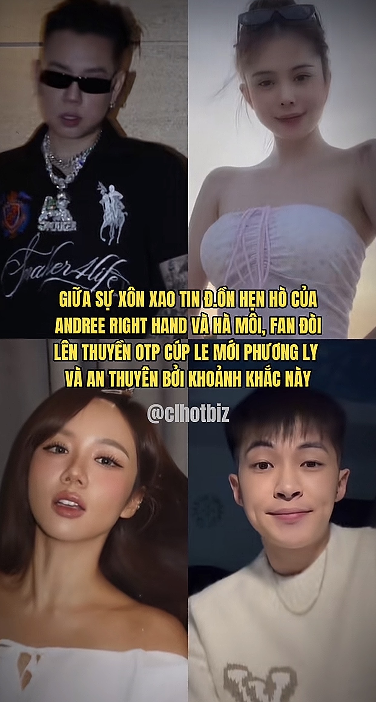 Bộ tứ nhân vật đang được cư dân mạng réo gọi khắp các diễn đàn vì tin đồn tình cảm