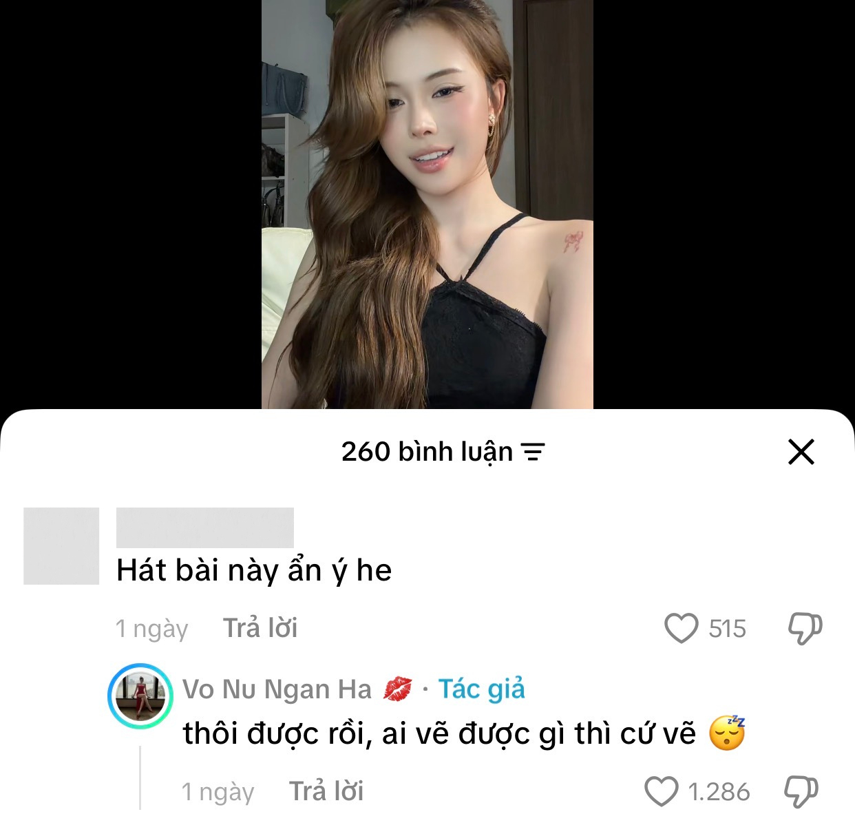 Nữ TikToker còn mặc kệ suy đoán của dân tình với bình luận: 