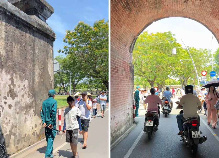Lực lượng an ninh túc trực để đảm bảo an toàn cho du khách