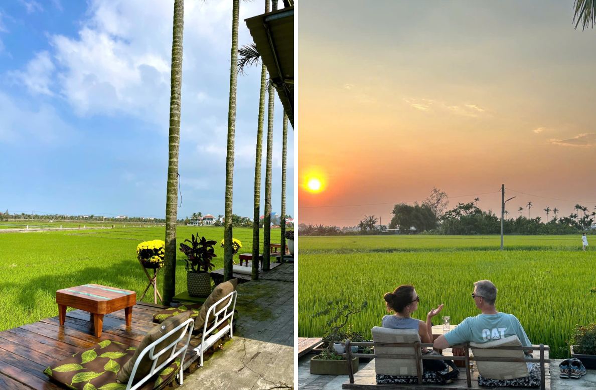  Roving Chillhouse là quán cà phê nổi tiếng với view ruộng lúa được nhiều du khách ưa thích
