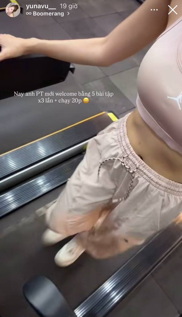 Juna Vũ cũng chăm chỉ tập luyện giữa dáng lắm nha.