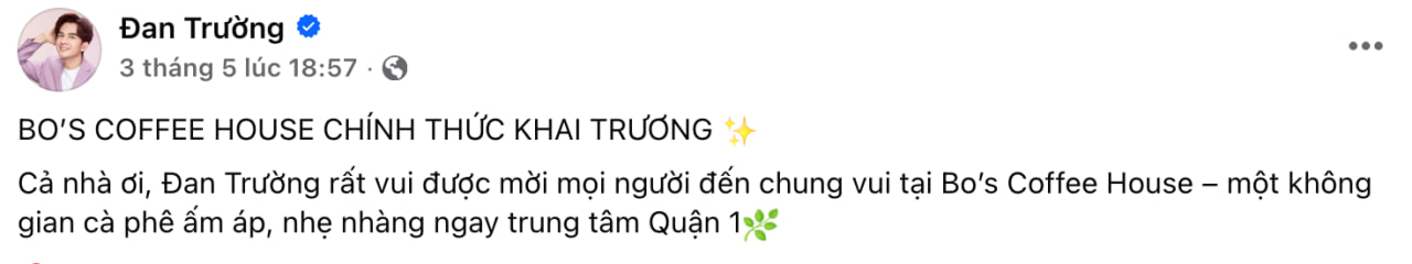 Chuyện gì đang xảy ra với quán cà phê mới của anh Bo Đan Trường?