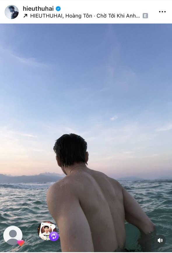 Trước đó HIEUTHUHAI check-in đi biển Nha Trang