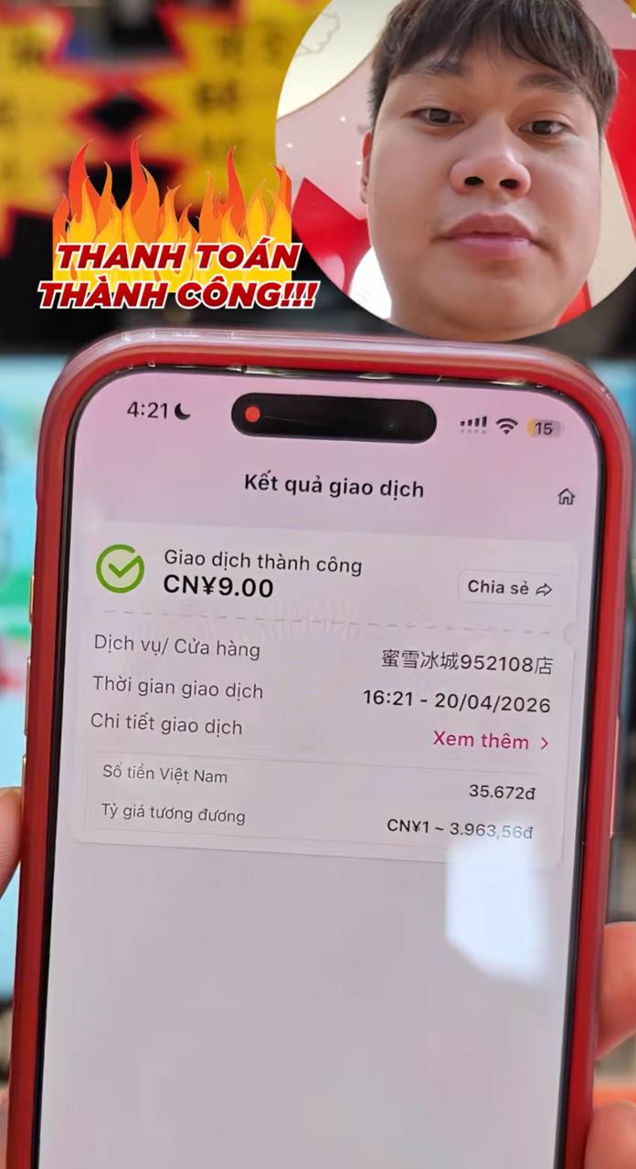 Quá trình thanh toán bằng MoMo diễn ra khá mượt mà, không gặp trở ngại đáng kể. Nguồn: Ngô Đức Duy