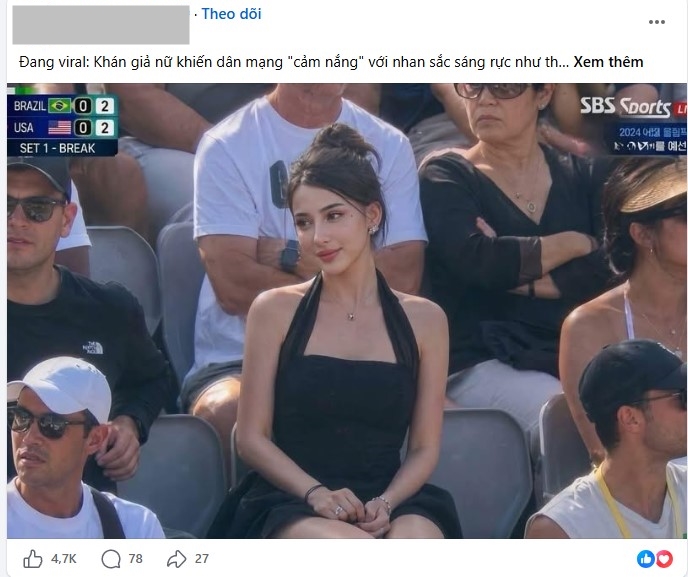 Danh tính cô gái đi xem tennis lọt vào cam thường nhà đài, nổi tiếng sau vài giây vì đẹp siêu thực