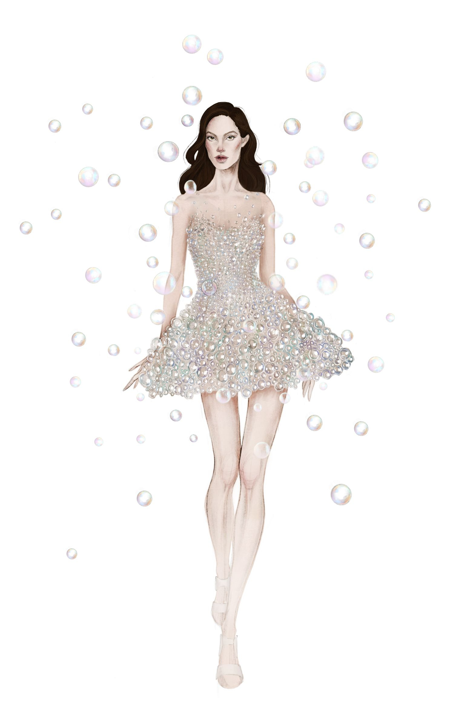 Bản phác thảo ban đầu của chiếc váy (Ảnh: Iris van Herpen)