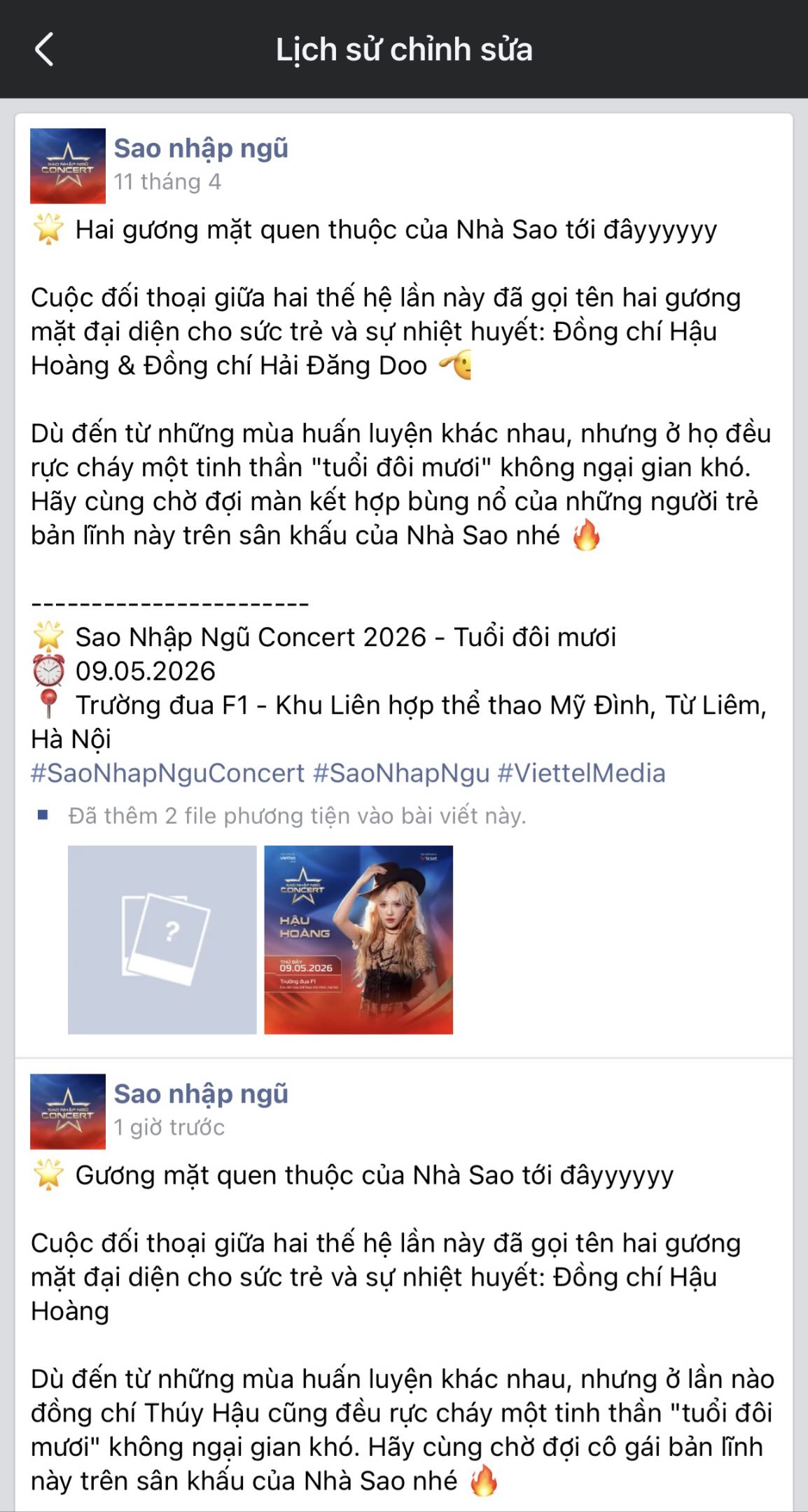 Page Sao Nhập Ngũ đã ẩn poster xác nhận tham gia concert Day 2 của Hải Đăng Doo