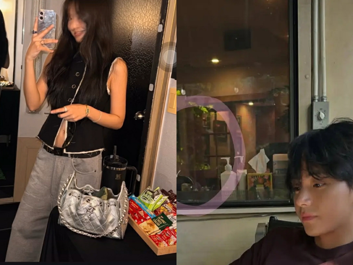 Điện thoại của Jennie được cho là đã xuất hiện trong hình do đích thân V đăng lên trang cá nhân. Ảnh: X