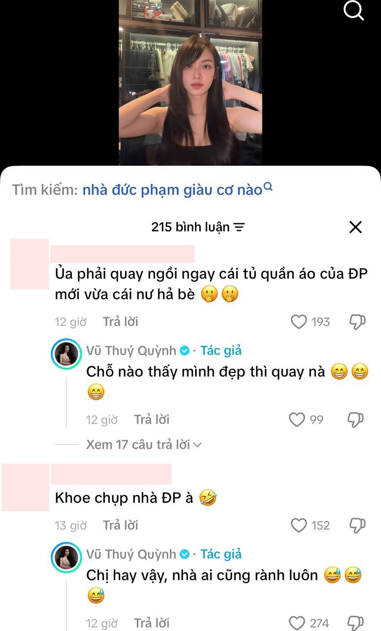 Cô đáp trả những ý kiến cho rằng cố tình chứng tỏ vẫn sống chung nhà Đức Phạm 
