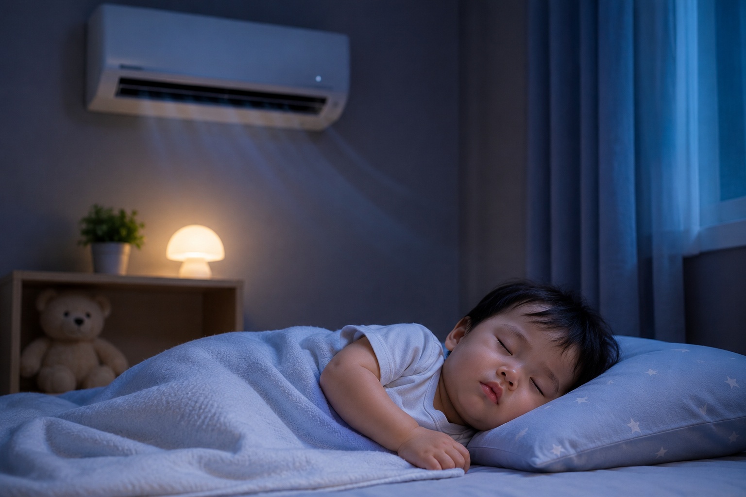 Lời khuyên dành cho các gia đình có trẻ nhỏ nằm điều hòa cả đêm