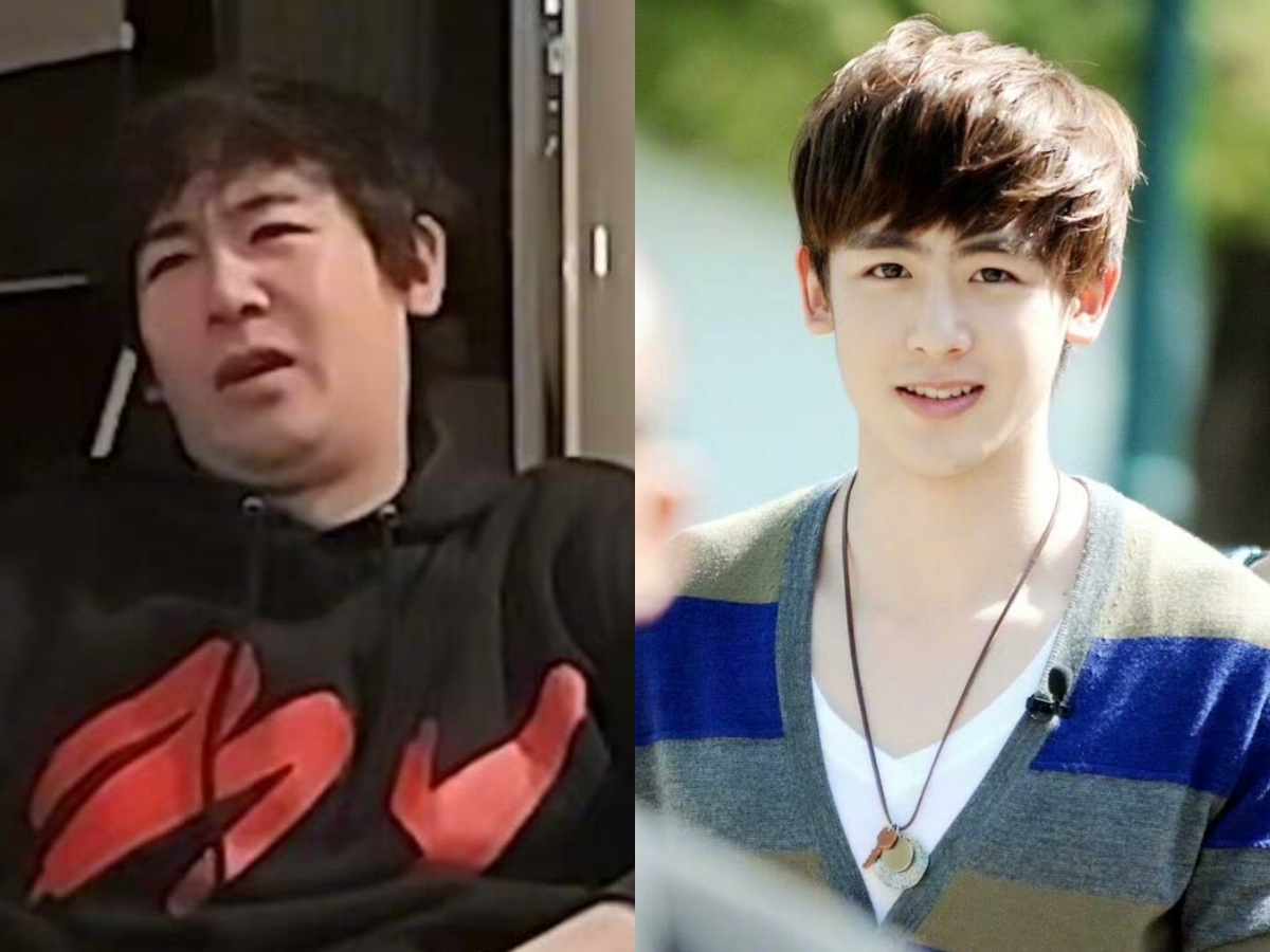 Nichkhun vừa trở thành tâm điểm bàn tán do ngoại hình phát tướng gây choáng, khác xa so với diện mạo thời hoàng kim nhan sắc (ảnh phải). Ảnh: Naver