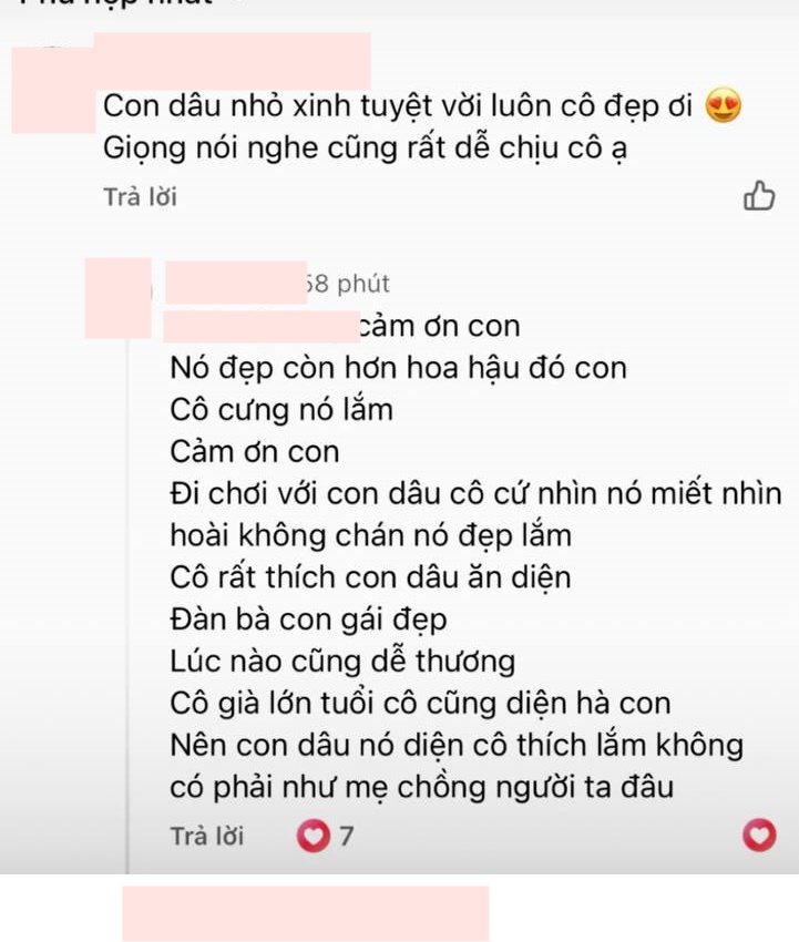 Mẹ của bác sĩ Chiêm Quốc Thái công khai khen ngợi con dâu Ngọc Loan 