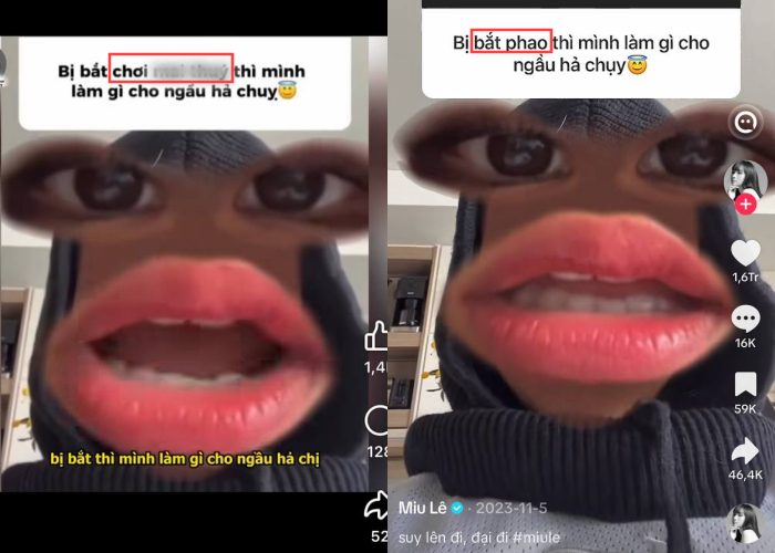 Miu Lê bị cắt ghép phát ngôn gây hiểu lầm, thực tế cô chưa từng lên tiếng về thái độ khi bị bắt do chơi ma tuý 
