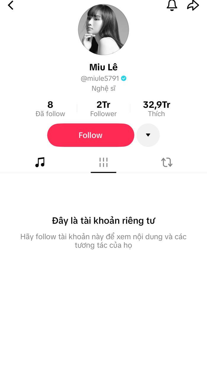 Miu Lê khoá mạng xã hội giữa lúc bị cư dân mạng tấn công vì ồn ào liên quan ma tuý