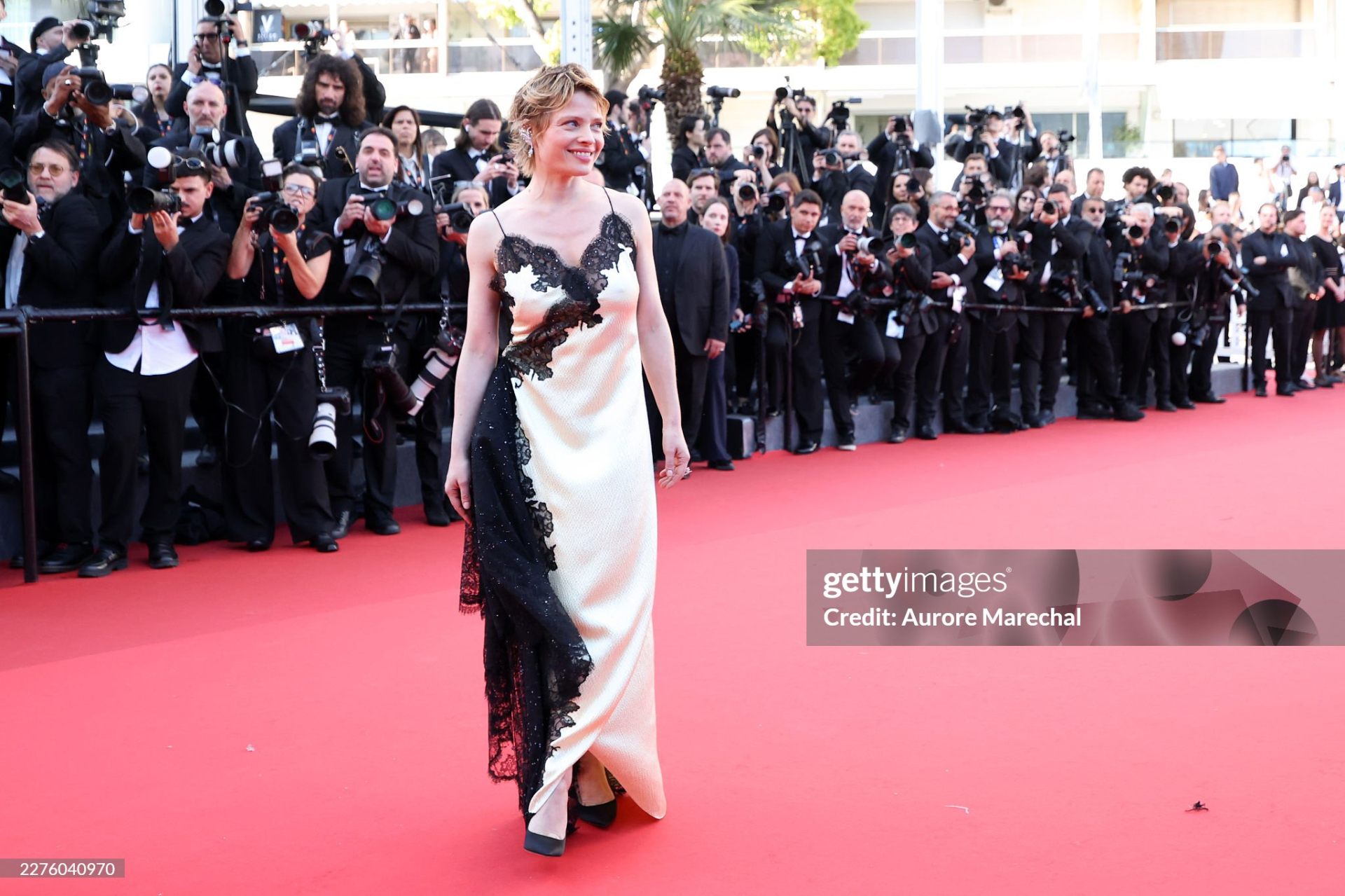 Melanie Thierry diện mốt váy ngủ. Ảnh: Getty Images