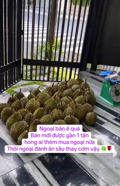 Sạp sầu riêng trước biệt thự 3 mặt tiền, 80 tỷ ở Phú Mỹ Hưng gây sốt: 2h chiều đã hết sạch, chủ nhà vừa mừng vừa lo