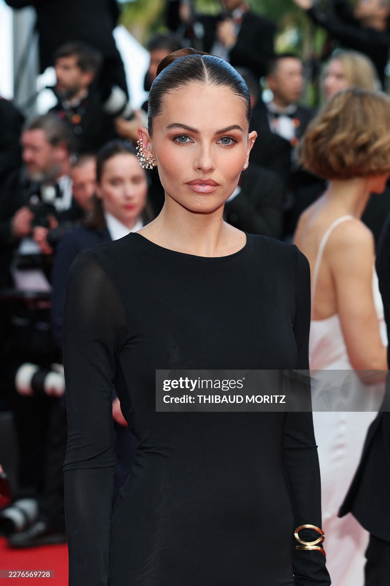 Diện mạo này khiến Thylane Blondeau chìm nghỉm trên thảm đỏ và nhận về nhiều chê bai. Ảnh: Getty Images