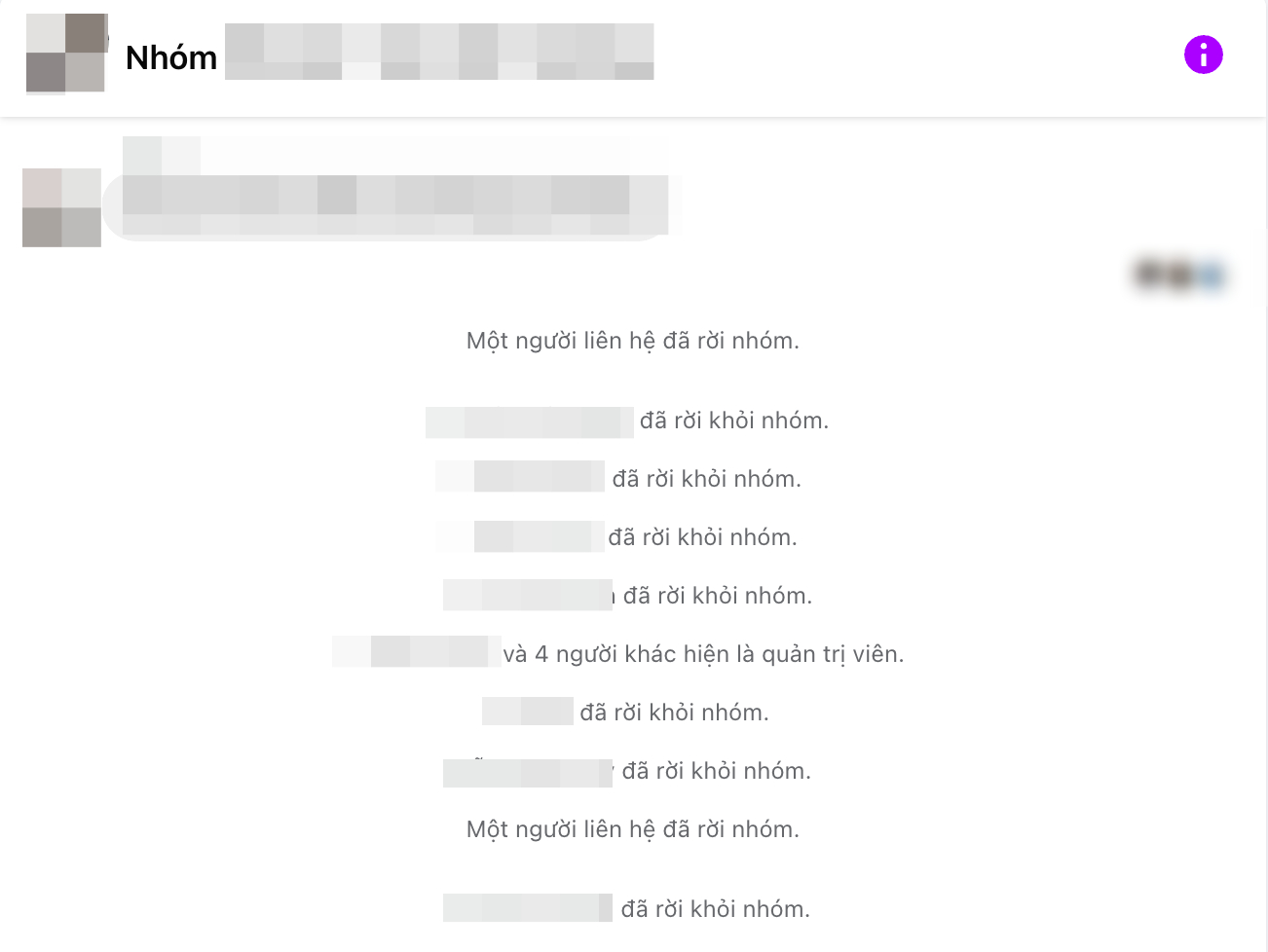 Nhiều người bất ngờ đồng loạt rời khỏi các nhóm chat cũ