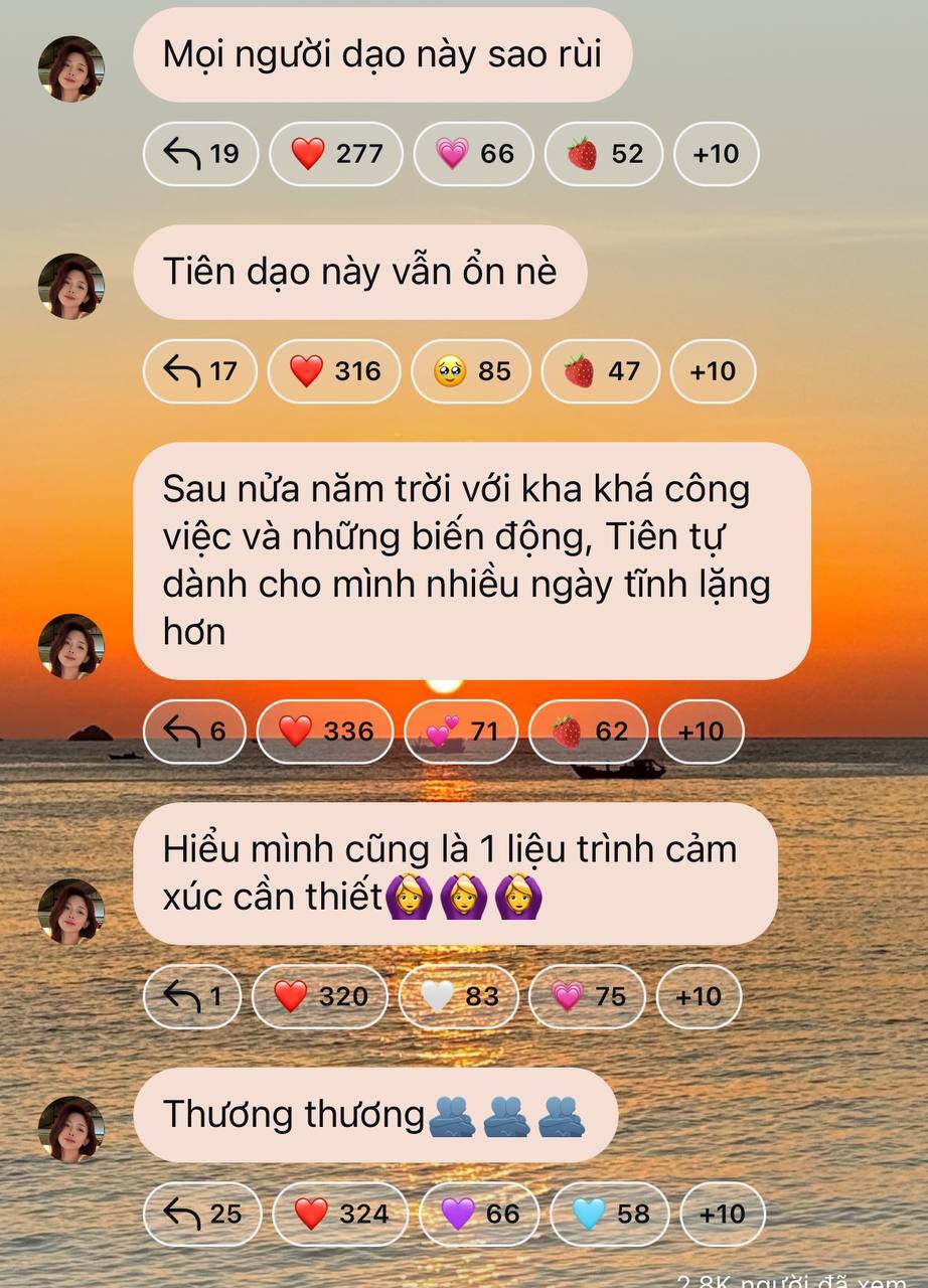 Những động thái cuối năm 2025 của Tóc Tiên gắn liền với cảnh biển và ánh mắt trời