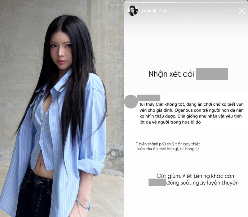 CiiN và story đang gây tranh cãi