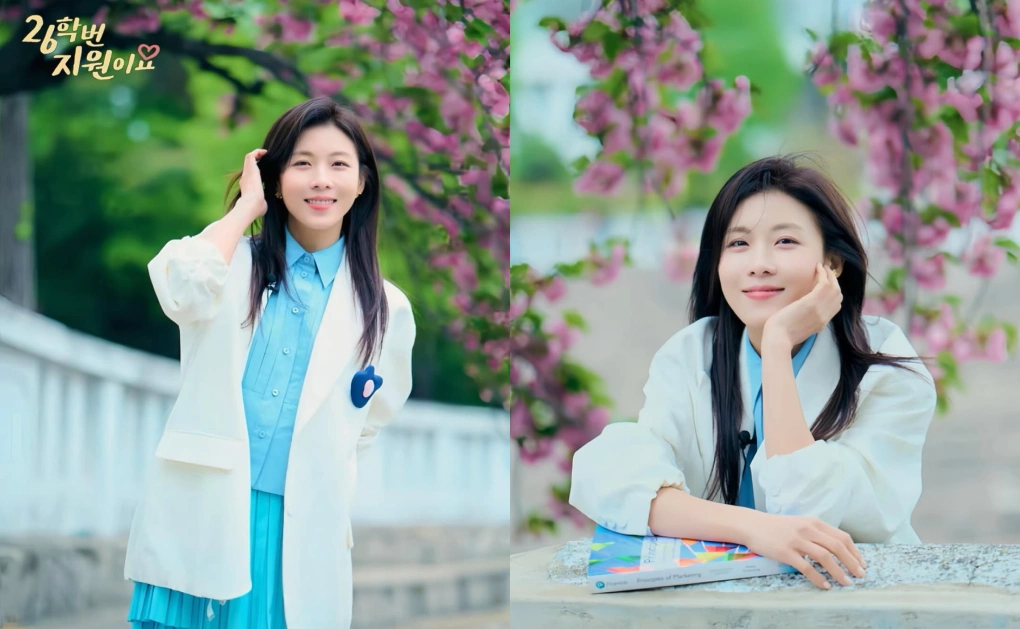 Cách đây ít ngày, Ha Ji Won gây sốt với bộ ảnh mang phong cách sinh viên. Ảnh: X