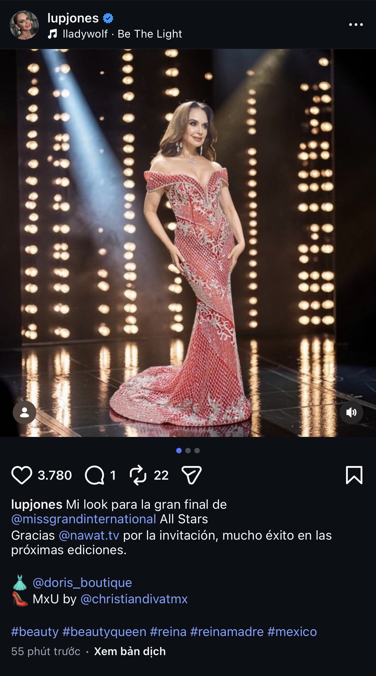 Lupita Jones đã tắt tính năng bình luận công khai trên trang cá nhân của mình