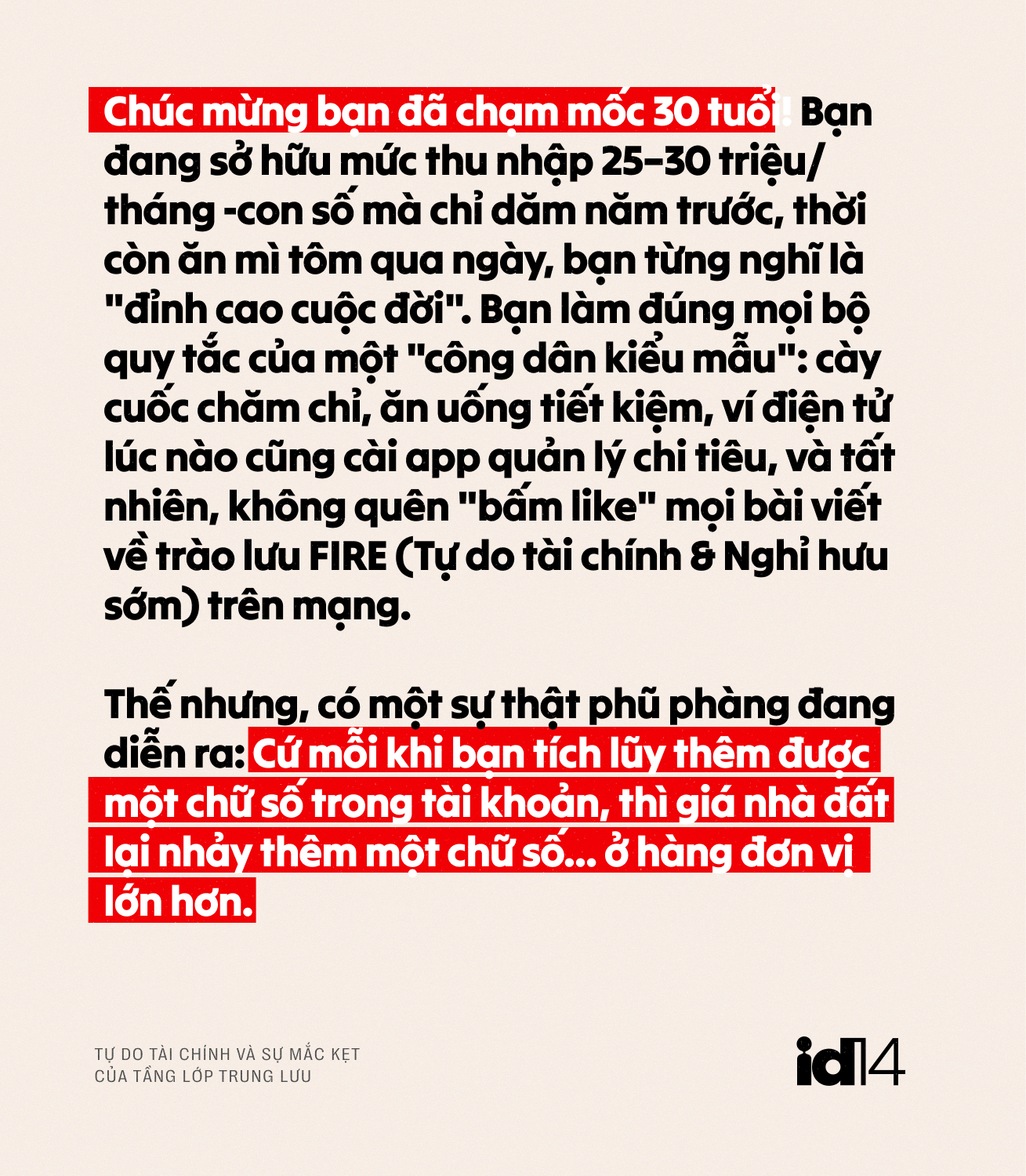 Khi vạch đích biết chạy: Tự do tài chính và sự mắc kẹt của tầng lớp trung lưu