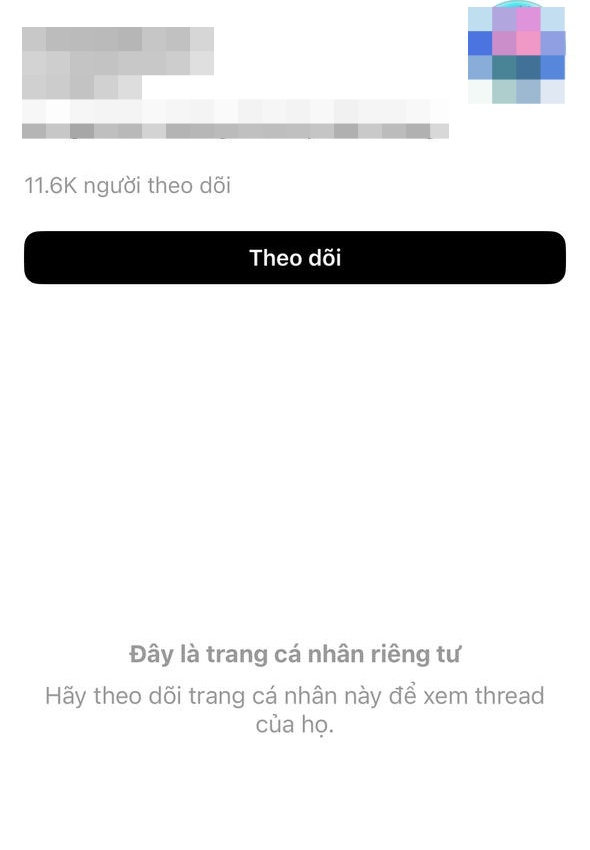 Cô gái  đã chuyển tài khoản về chế độ riêng tư