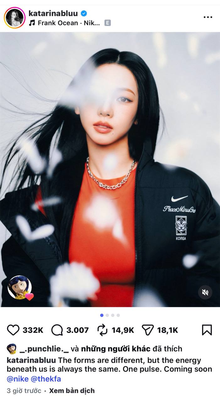 Karina đăng bài về bộ sưu tập của G-Dragon hợp tác quảng bá World Cup nhưng bỏ qua đàn anh