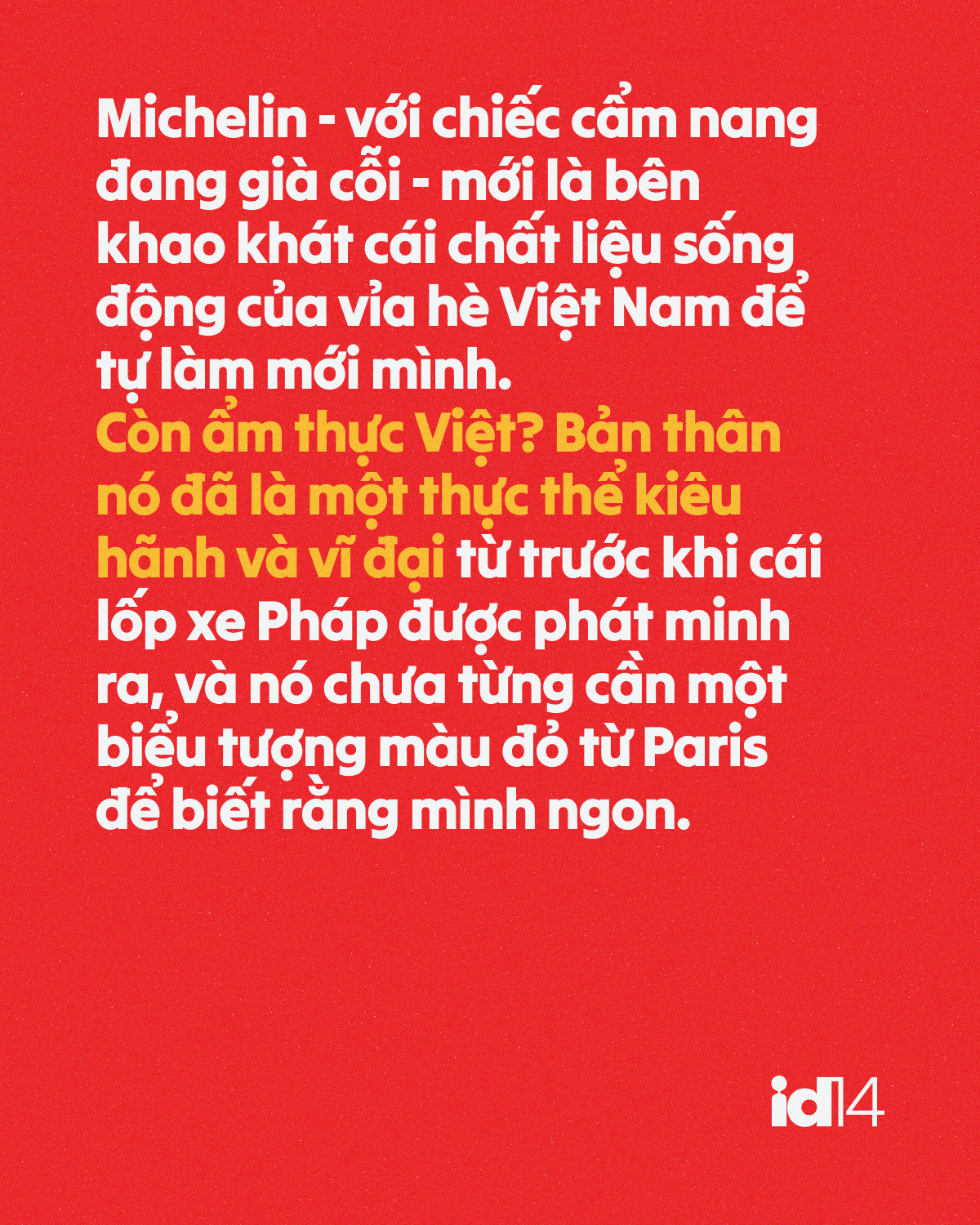 Michelin cần Việt Nam hơn là Việt Nam cần Michelin