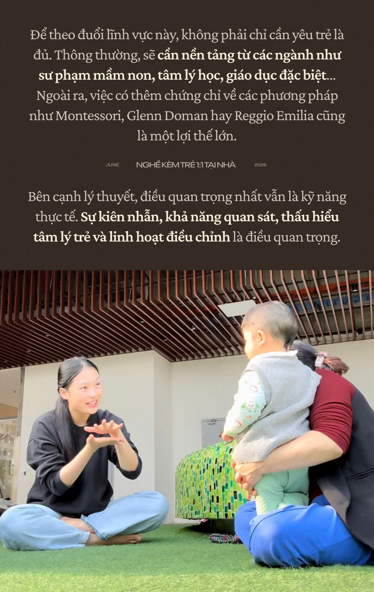 Bên trong nghề kèm trẻ 1:1 tại nhà thu nhập 20 triệu/tháng ở Việt Nam: Không chỉ dành cho con nhà giàu, thử thách lớn nhất là gì?