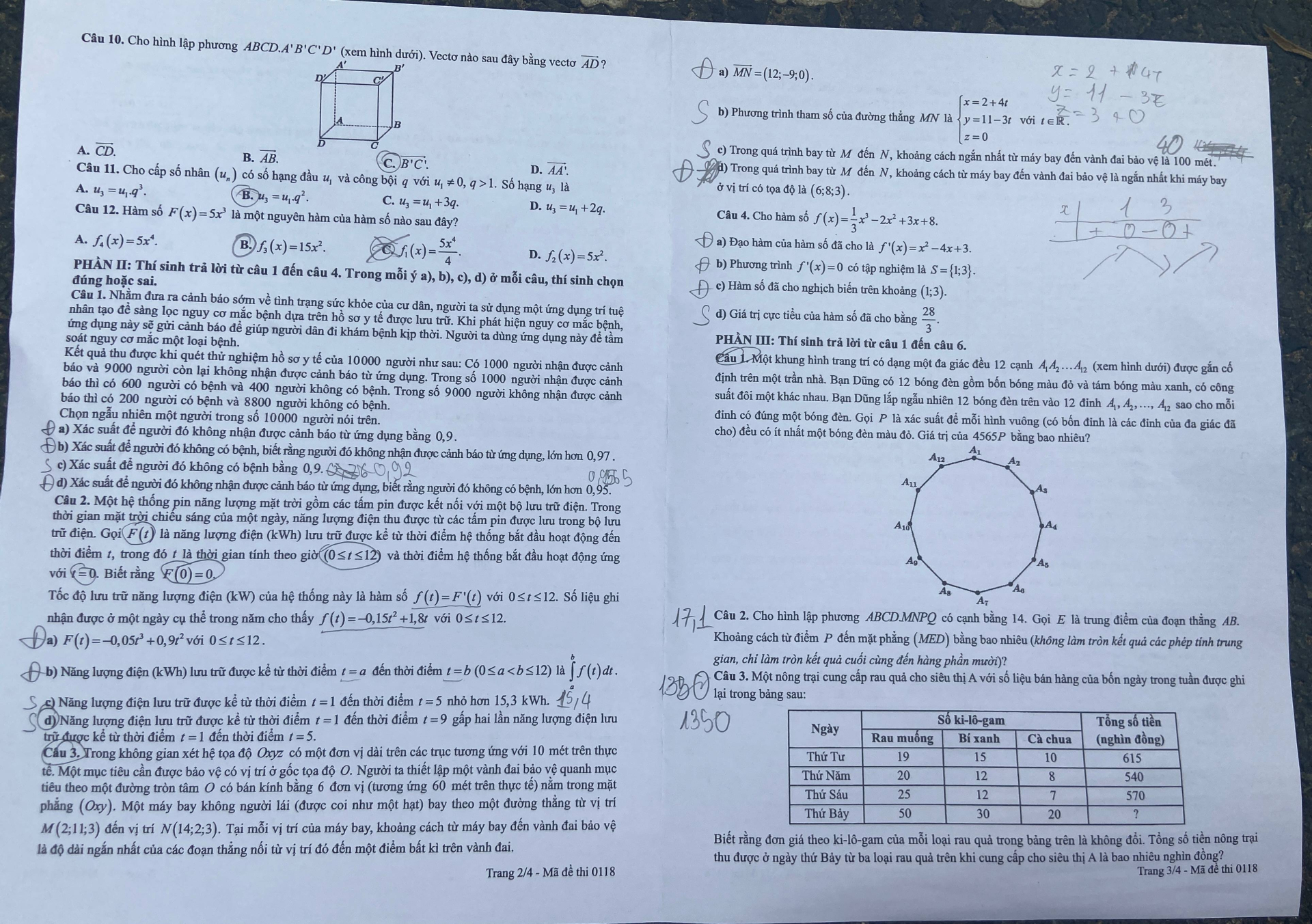 Đề Toán thi tốt nghiệp THPT 2026