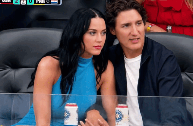 Khoảnh khắc tình tứ của Katy Perry và Justin Trudeau chiếm trọn sự chú ý của người hâm mộ toàn cầu. Ảnh: X