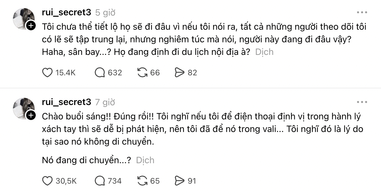 Các bài đăng cập nhật khác của người vợ (Ảnh chụp màn hình)