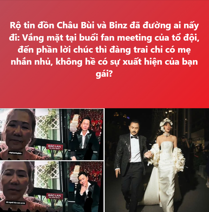 Mạng xã hội xôn xao về nghi vấn Binz và Châu Bùi rạn nứt
