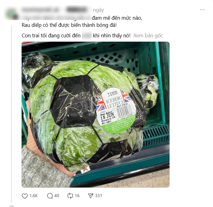 Xà lách cuộn hình bóng đá ở siêu thị giá 30 nghìn đang viral: Nhiều người mua vì tinh thần World Cup quá!