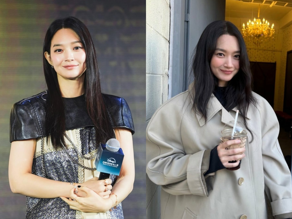 Hình ảnh nghi Shin Min Ah vác bụng bầu dự sự kiện hồi tháng 11 năm ngoái ngay trước thềm đám cưới thế kỷ từng trở nên viral trên mạng xã hội. Đáng chú ý, khi ấy mỹ nhân 8X lộ dấu hiệu tăng cân so với thời gian trước (ảnh phải). Ảnh: X