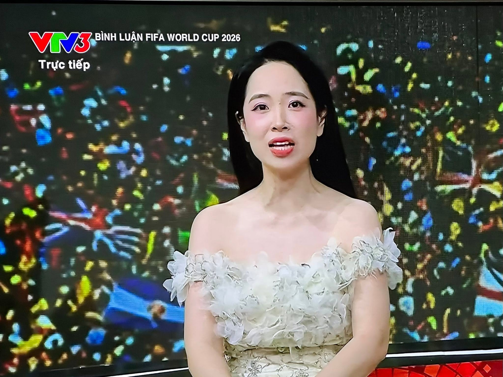 Hình ảnh BTV Nhung Anh được NSƯT Kim Tiến đăng cùng bài viết