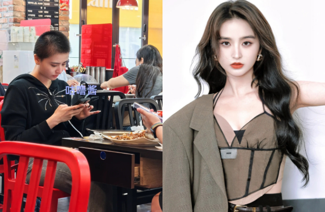 Kim Tử Hàm giải nghệ trong tình trạng tinh thần bất ổn. Không lâu sau khi rời showbiz, cô cạo trọc đầu. Ảnh: Sina.