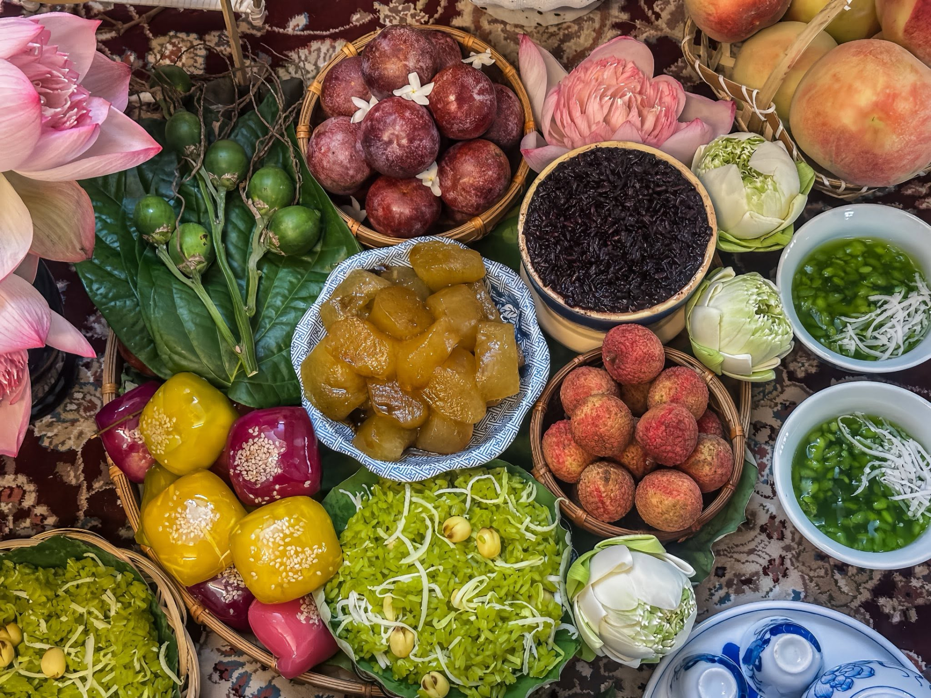 Mâm cỗ cúng Tết Đoan Ngọ 5/5 đậm mùi