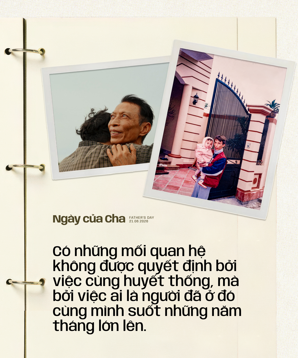 Bố con Tuấn Khải ngày ấy và bây giờ