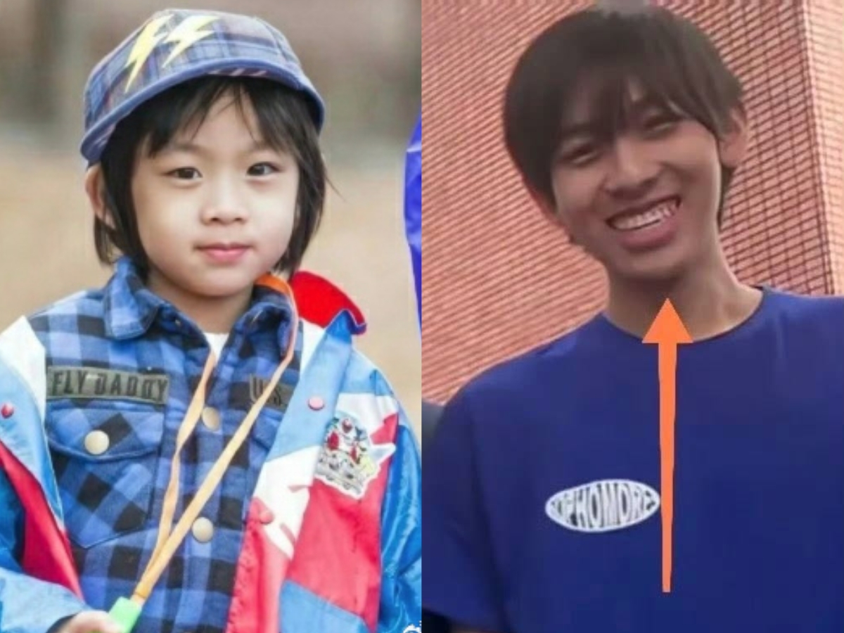 Kimi cũng chẳng giữ được nét nào hồi nhỏ. Chứng kiến ảnh ngày ấy - bây giờ của cậu cả nhà Lâm Chí Dĩnh, nhiều khán giả thậm chí dụi mắt mãi vẫn không thể tìm ra được điểm tương đồng nào. Netizen không thể tin được rằng Kimi sau khi dậy thì lại thay đổi 1 cách khó tin tới như vậy, trông khác xa ngày thơ bé. Ảnh: Weibo
