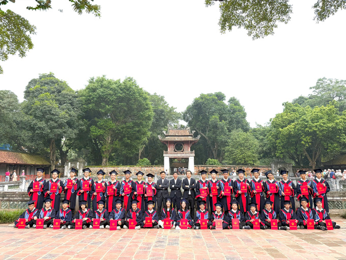 Lớp 9C1, trường THCS Archimedes Academy, Hà Nội. (Ảnh: VnExpress)