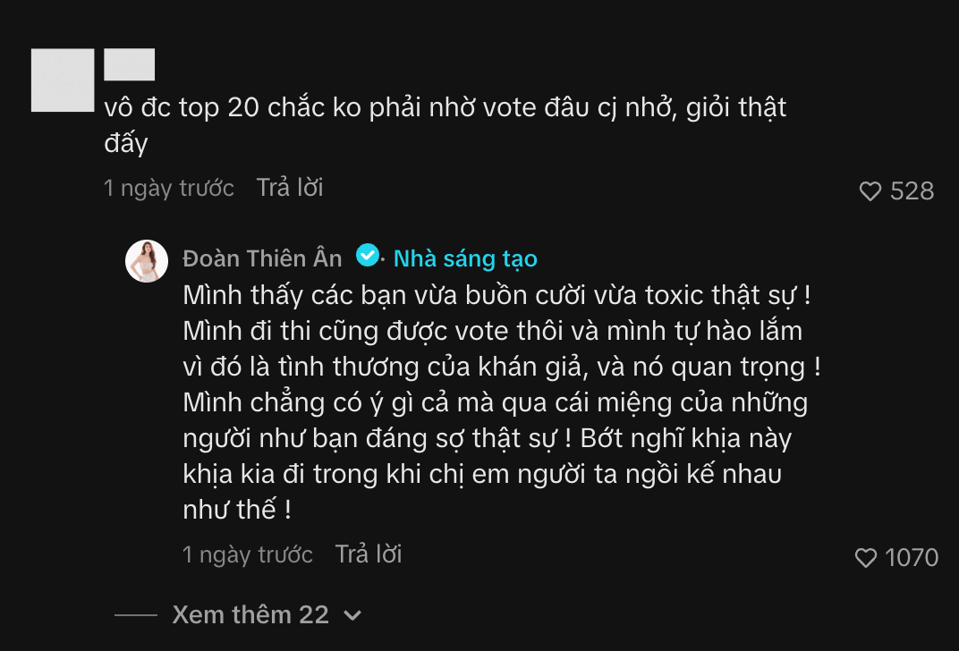 Thiên Ân đáp trả căng khi bị khịa về phát ngôn ở Miss Grand Vietnam 2026