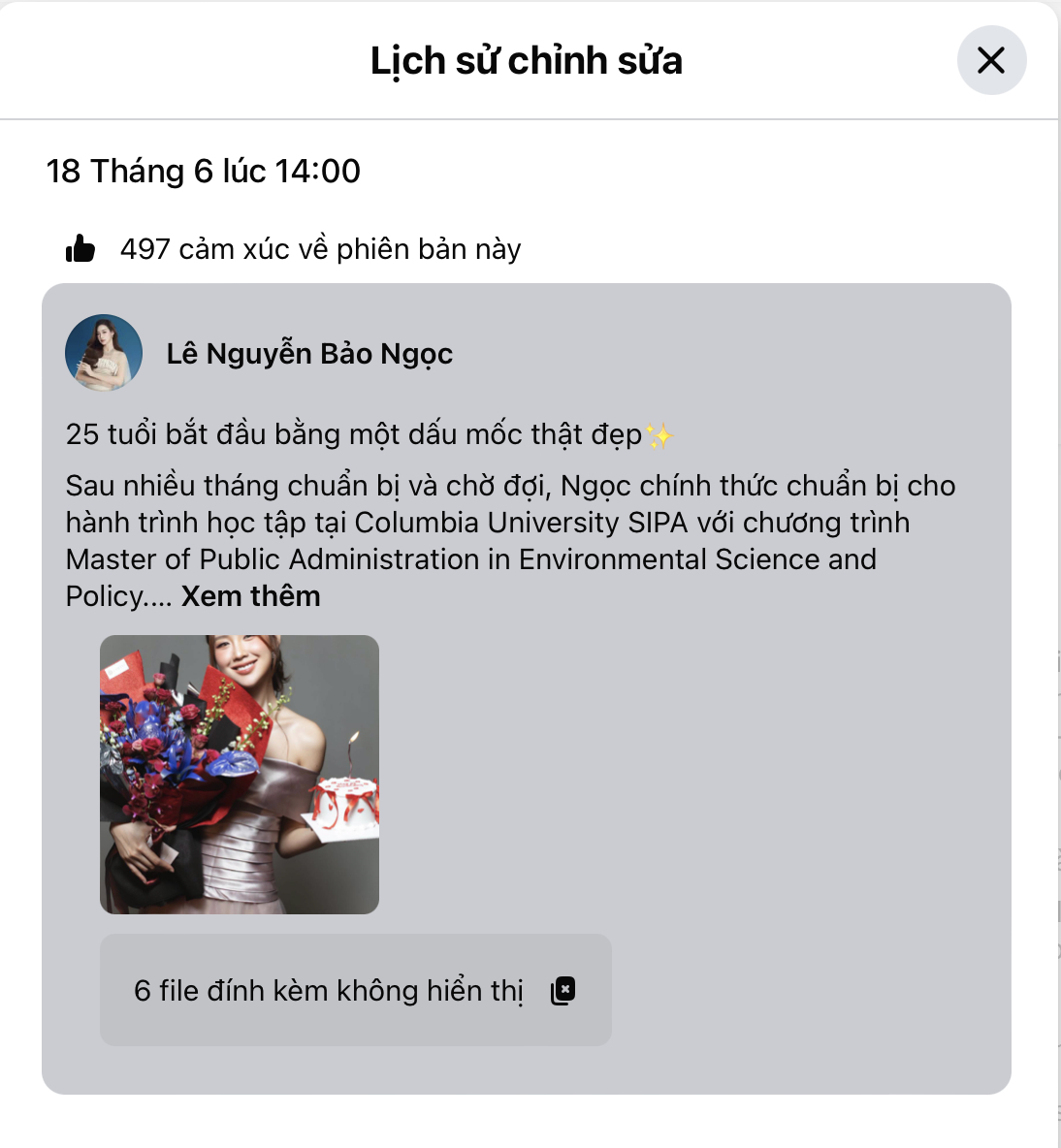 Netizen phát hiện Bảo Ngọc chỉnh sửa bài đăng thông báo trên 7 lần
