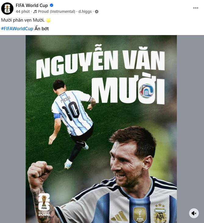 Bài đăng tiếng Việt từ FIFA World Cup